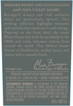 2018 Beringer Winery Exclusive Napa Valley Malbec Back Label, image 3